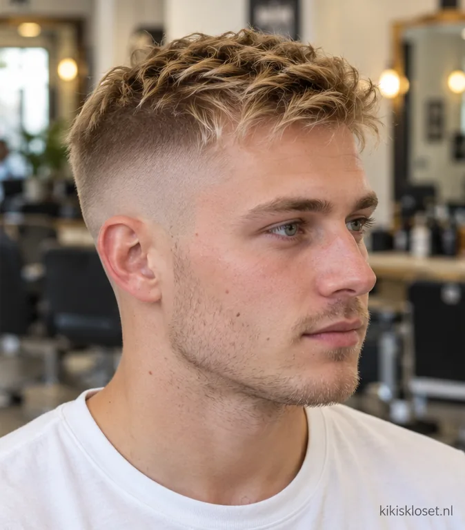 Kort haar met baard: fade met stoppelbaard