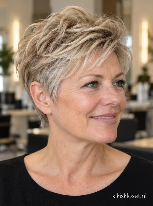 Kort kapsel met volume: pixie met volume bovenop