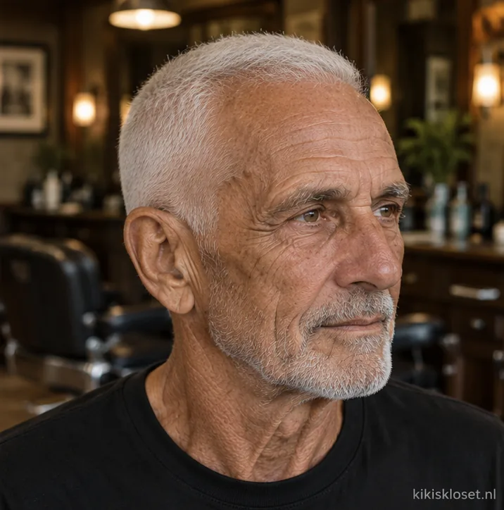 Korte kapsels voor oudere mannen: buzzcut