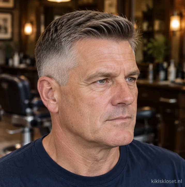 Korte kapsels voor oudere mannen: short back and sides