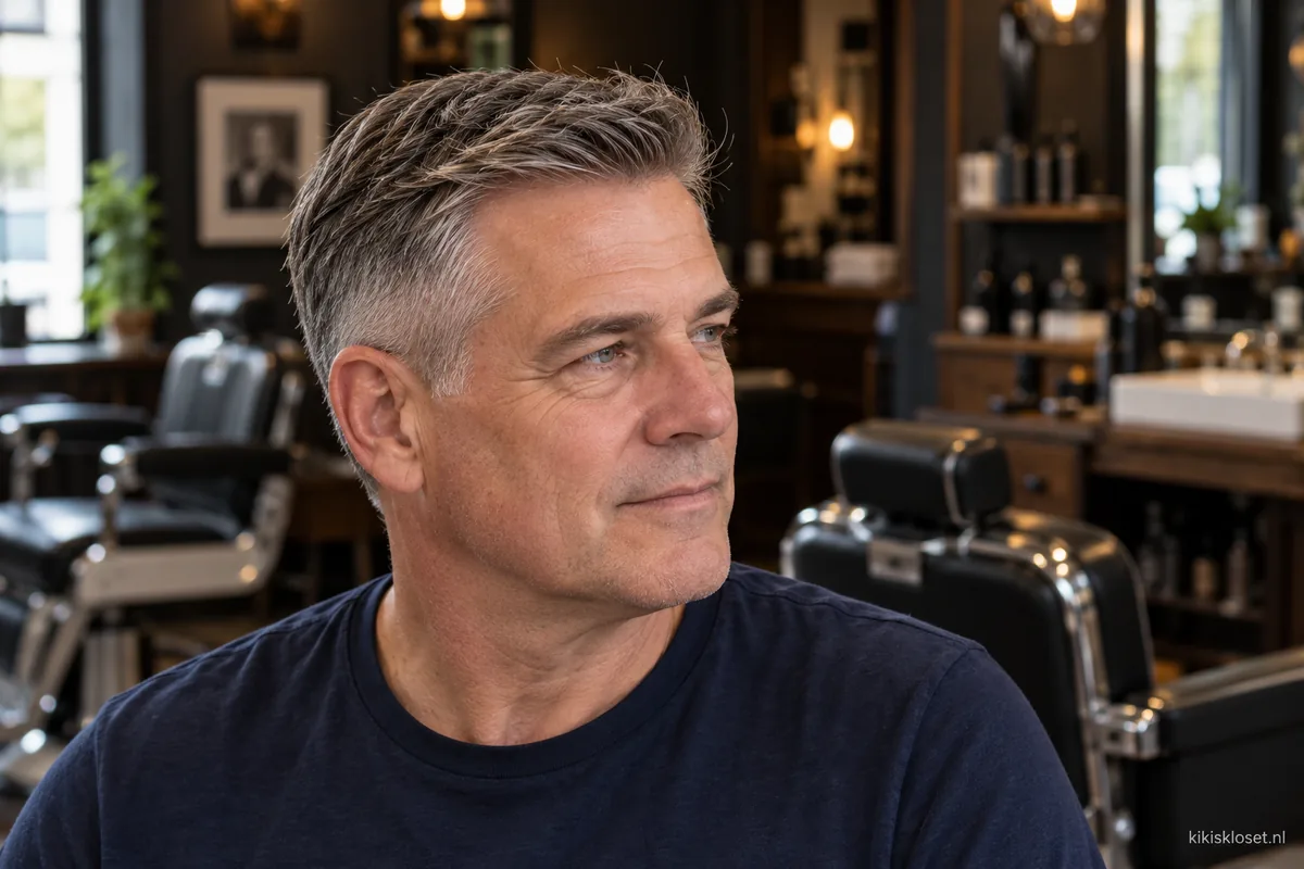 Korte kapsels voor oudere mannen: short back and sides, textured crop en buzzcut