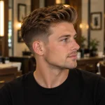 Mannen kapsels lang bovenop: voor, zij en achter