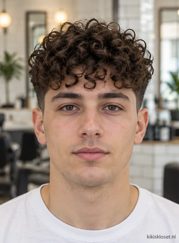 Permanent kleine krullen voor mannen: van voren