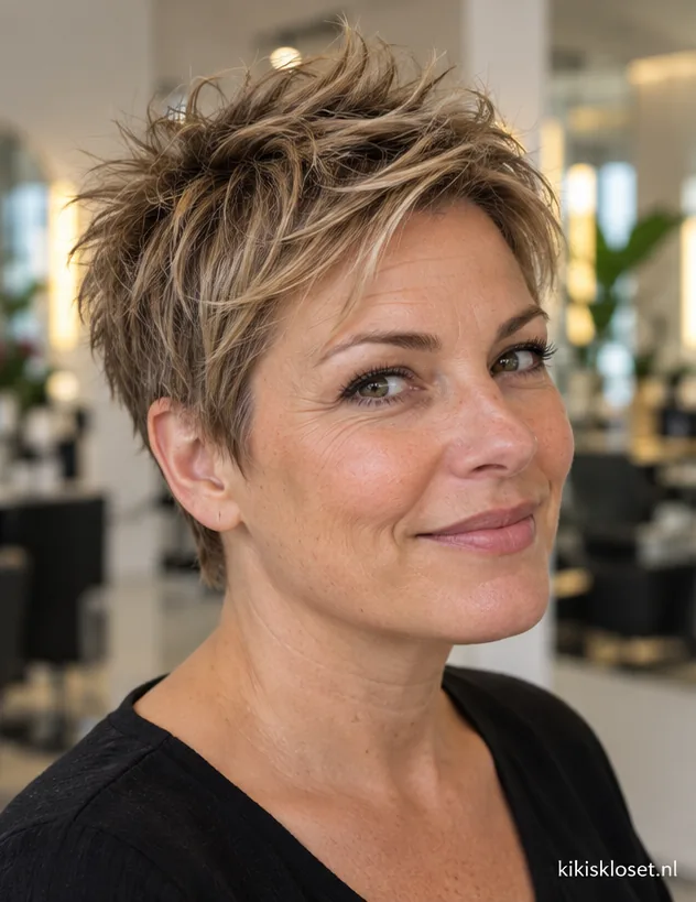 Pittig zeer kort kapsel met piekjes: pixie met losse piekjes